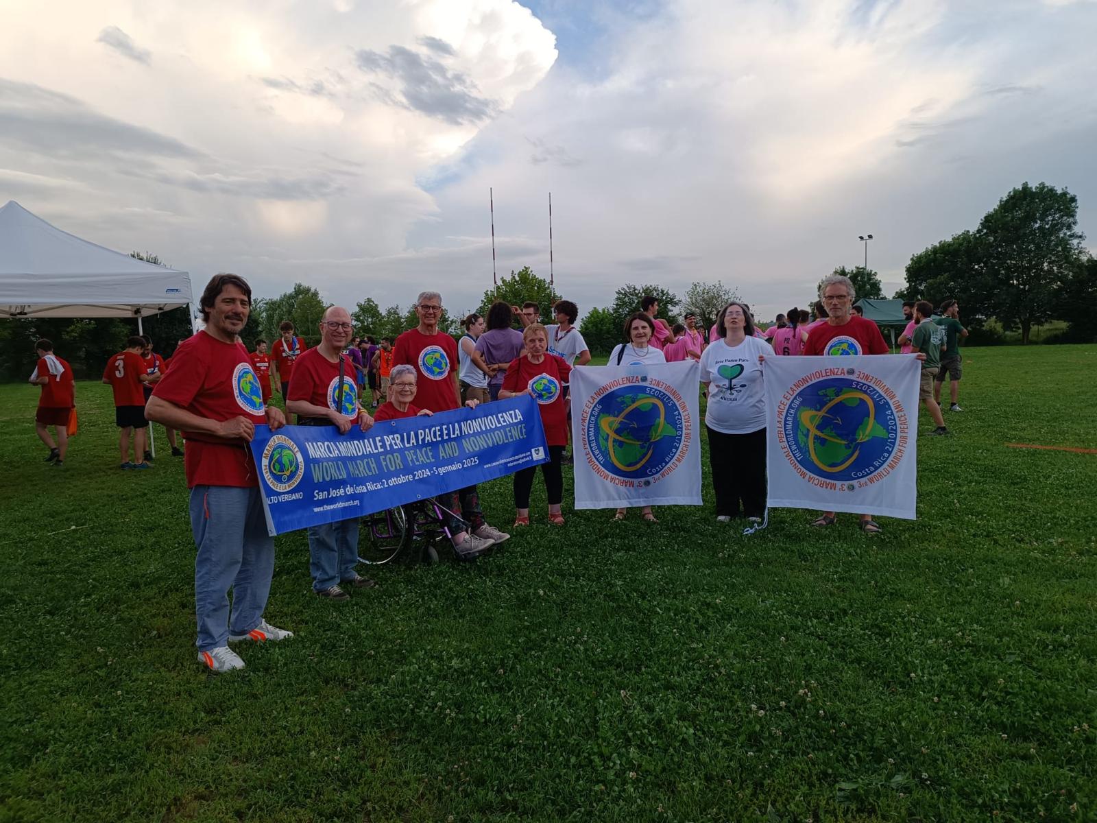 Attività sportiva di gruppo al Parco della Pace